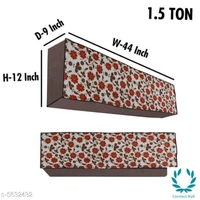 Trendy Printed Air Conditioner Cover - 1.5 Ton, Maroon, Printed